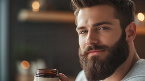 Beard butter helps moisturize and style facial hair effectively. by CrowsNest