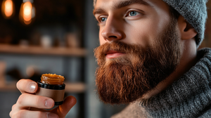 Beard balm helps style and condition facial hair naturally. by CrowsNest